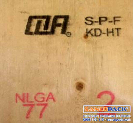 Dấu phân loại gỗ thông đã xử lý nhiệt và sấy của xưởng gỗ