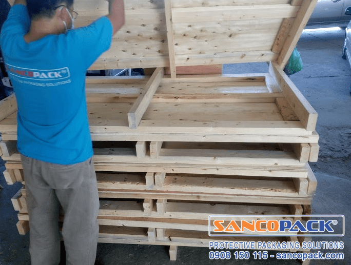 Chọn miếng gỗ pallet phù hợp kích thước thùng sản phẩm