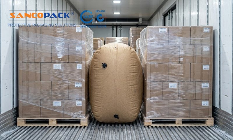 Túi khí chèn hàng container lạnh