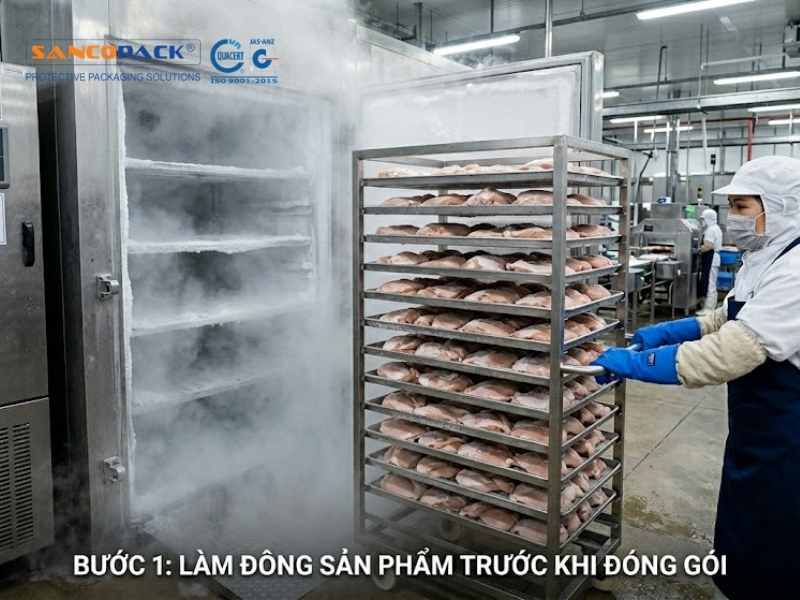 cách đóng gói hàng đông lạnh
