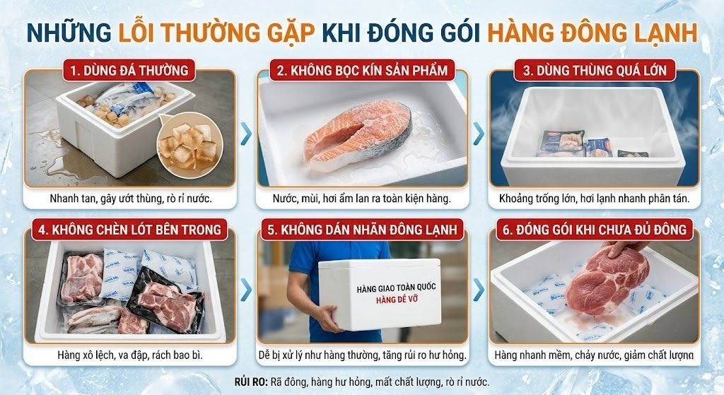 cách đóng gói hàng đông lạnh