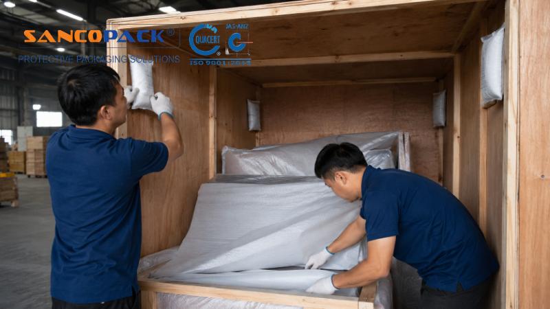Cách chống ẩm bên trong kiện gỗ