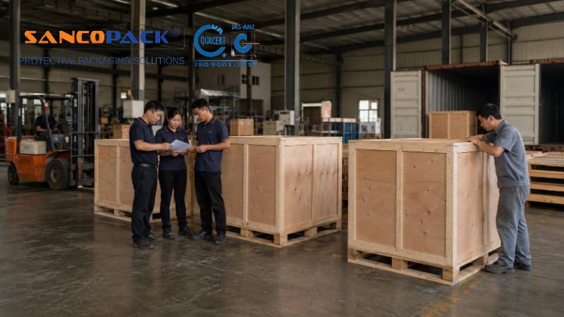 Đóng kiện gỗ xuất khẩu sang Mỹ