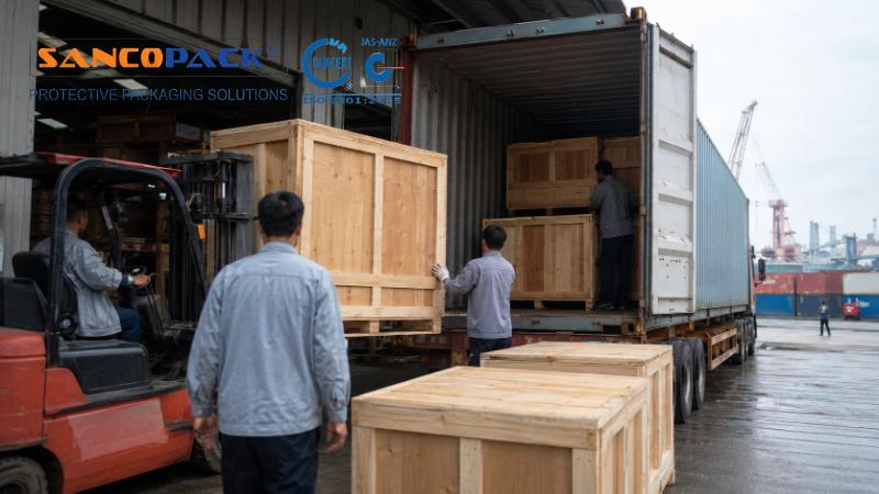 Đóng kiện gỗ xuất khẩu sang Mỹ